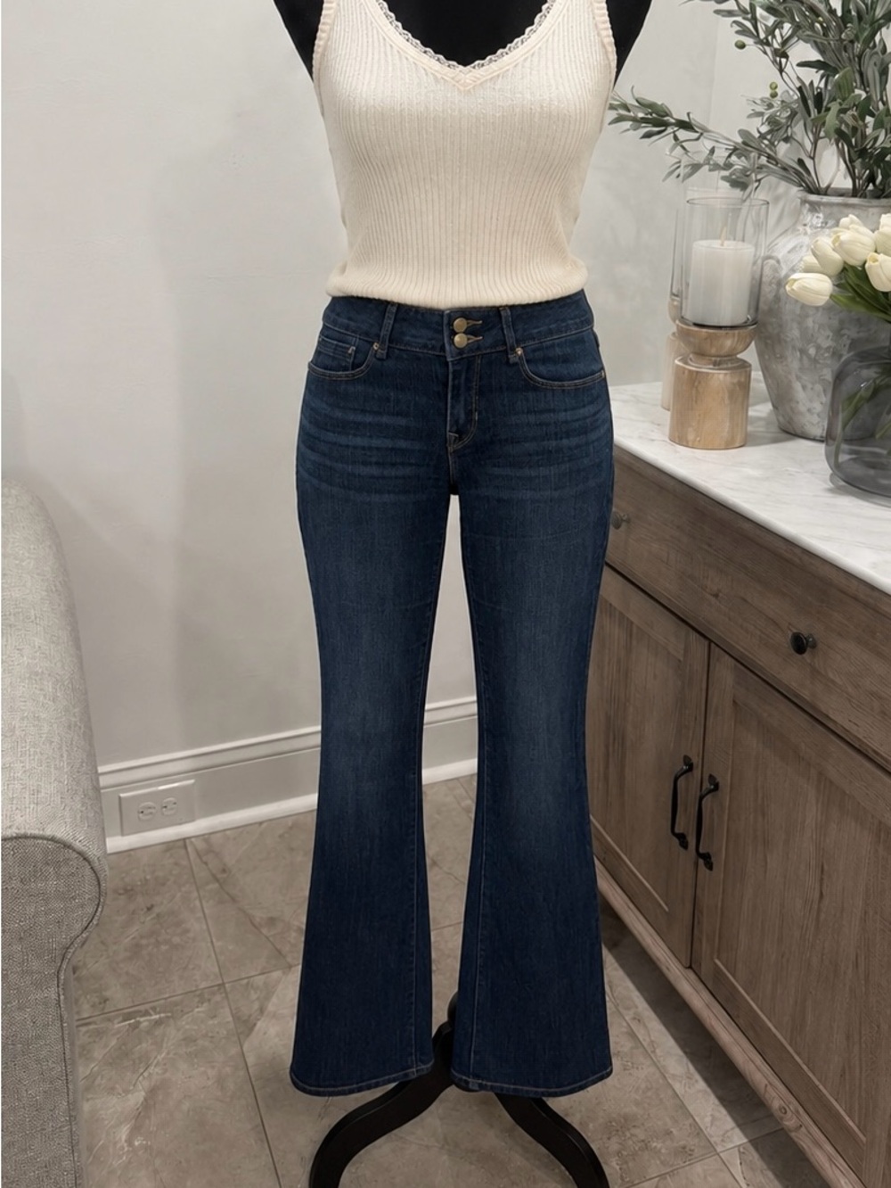 Gap 1969 Perfect Boot Bootcut Jeans in Dark Blue